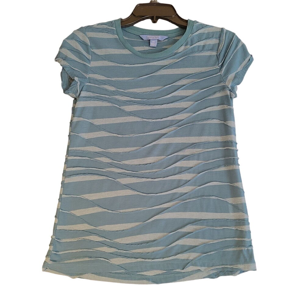 Simply Vera Vera Wang Blouse Multicolor Size XS Polyester Blend Pullover